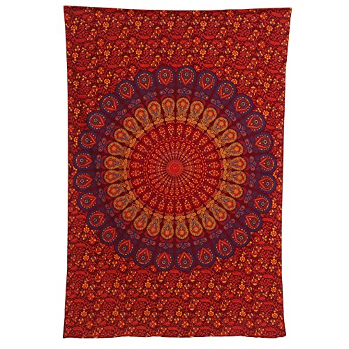 image for Bless International Indian hippie Bohemian Psychedelic Golden Blue Pea