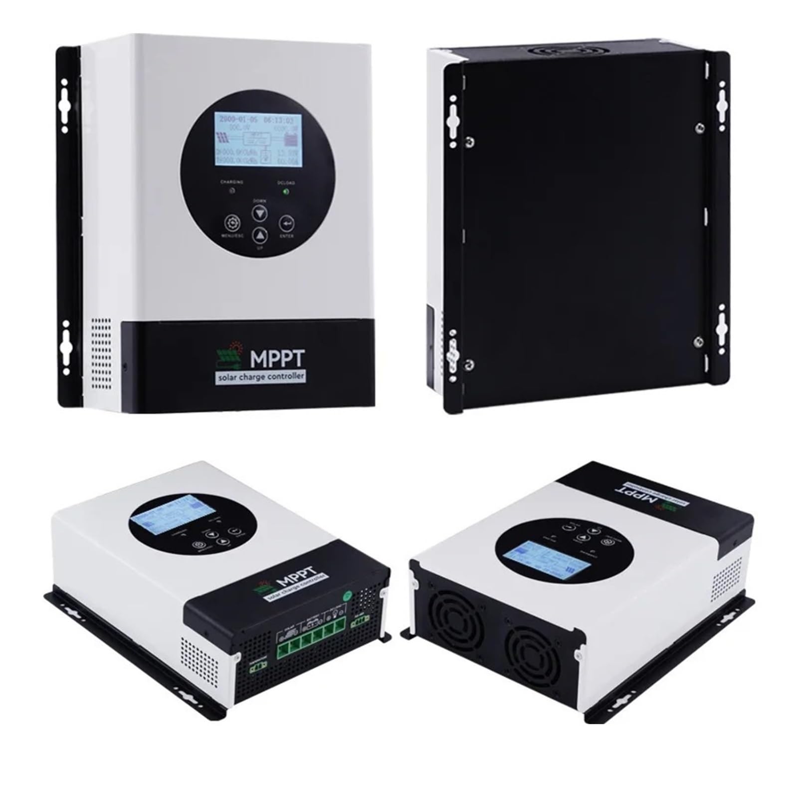 Kontroler ładowania słonecznego, 100A 120A 230V Inteligentny Sterownik Słoneczny MPPT 80A 70A 60A 50A 30A Wydajny Regulator Ładowania Słonecznego PV Dla Akumulatora 12V 24V 48V 96V(80A)