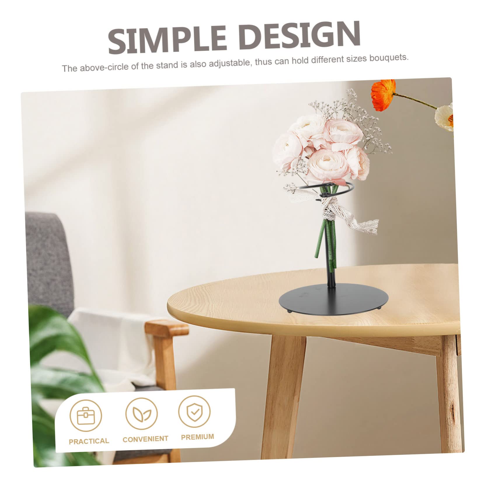 ORFOFE Blumenstrauß-präsentationsständer Blumenstraußständer Fester Halter -Display-ständer Aktion verpackung Blumenarrangement Eisen Schreibtisch