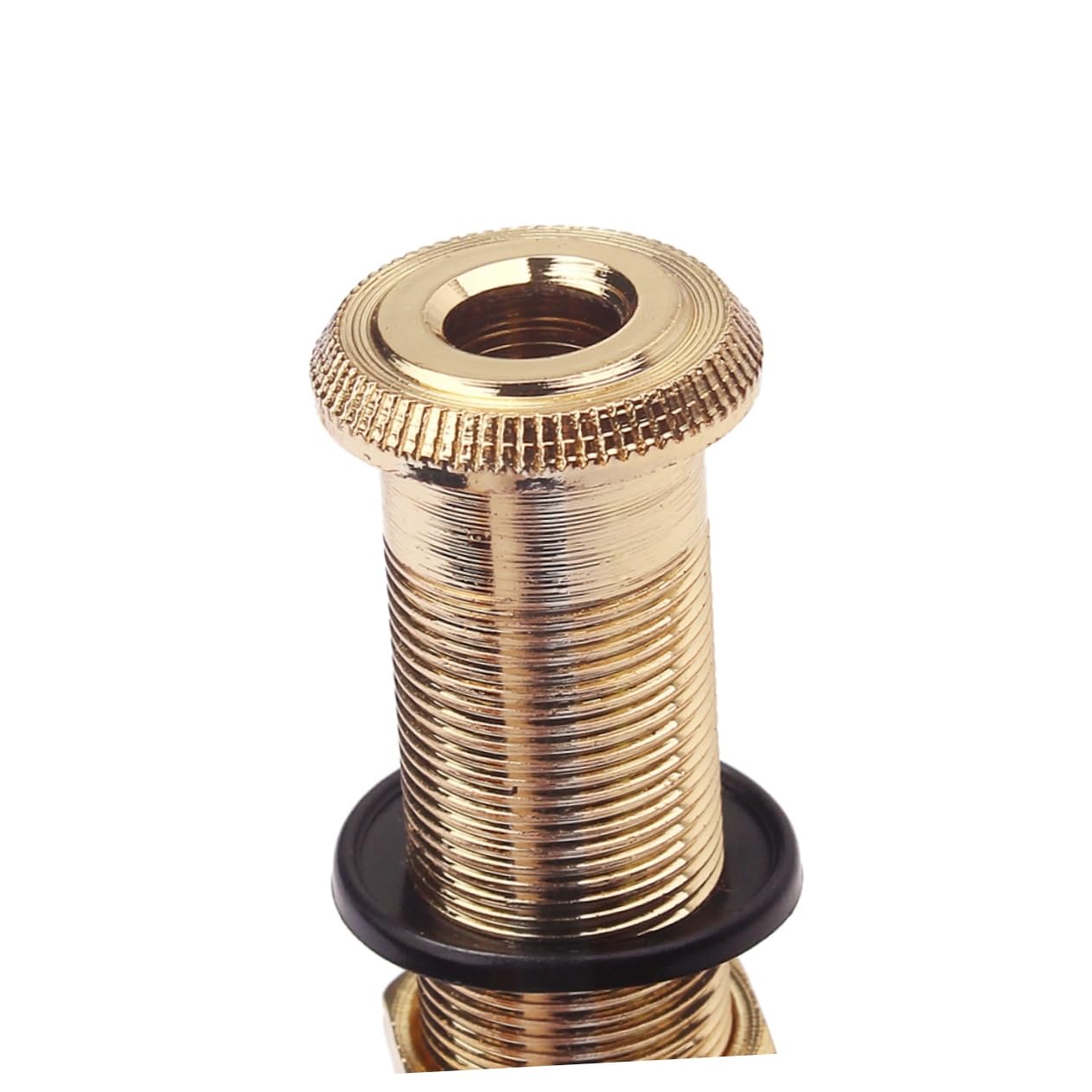 FUNOMOCYA Bass Guitar Endpin Pickup Output Input Plug Socket 1/4 Stereo Phone Insertion Gold Easy Install Gt207