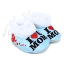 Superminis Baby Girls and Baby Boys Ankle Length with Star and Heart Print Soft Base Booties/Shoes, Pack of 2 (6-12 Months, Grey and Sky Blue) gallery image