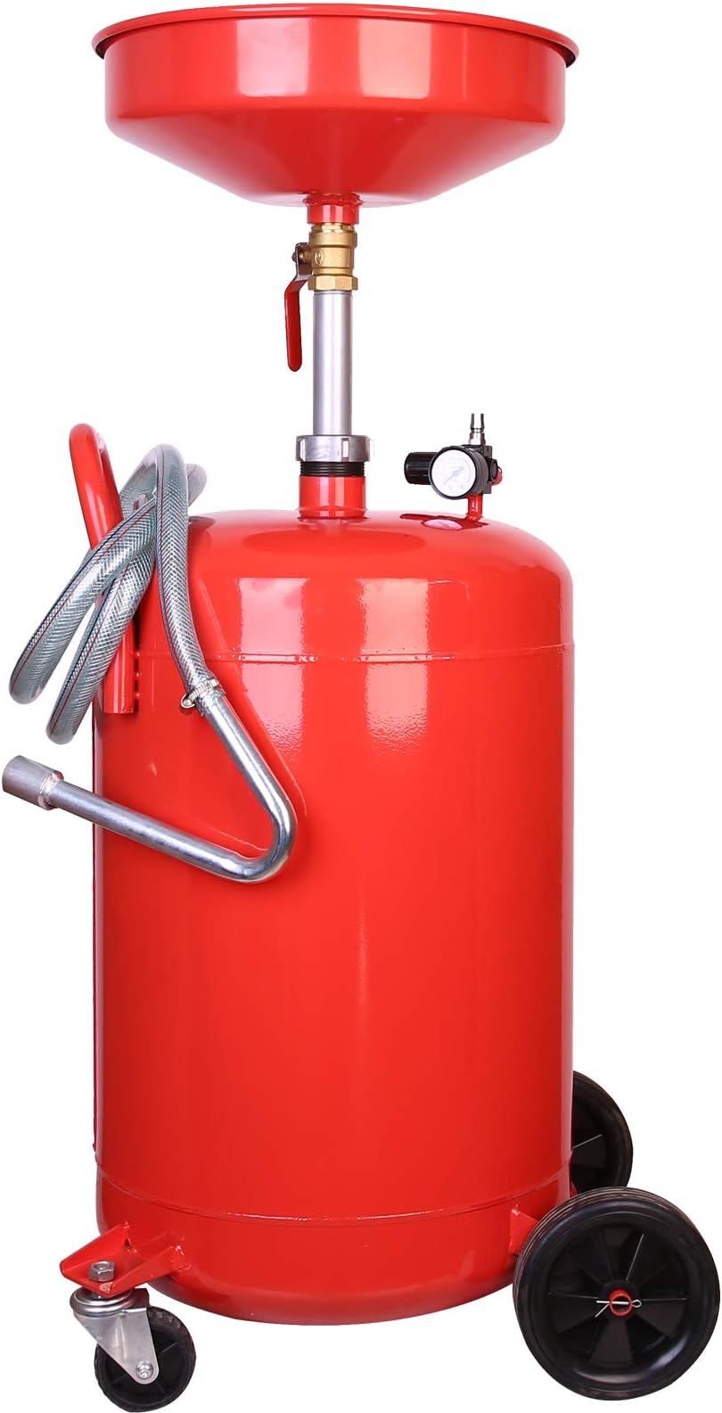 20 Gallon Oil drainer Portable Extractor Drain Air Mobile Waste Oil Tank