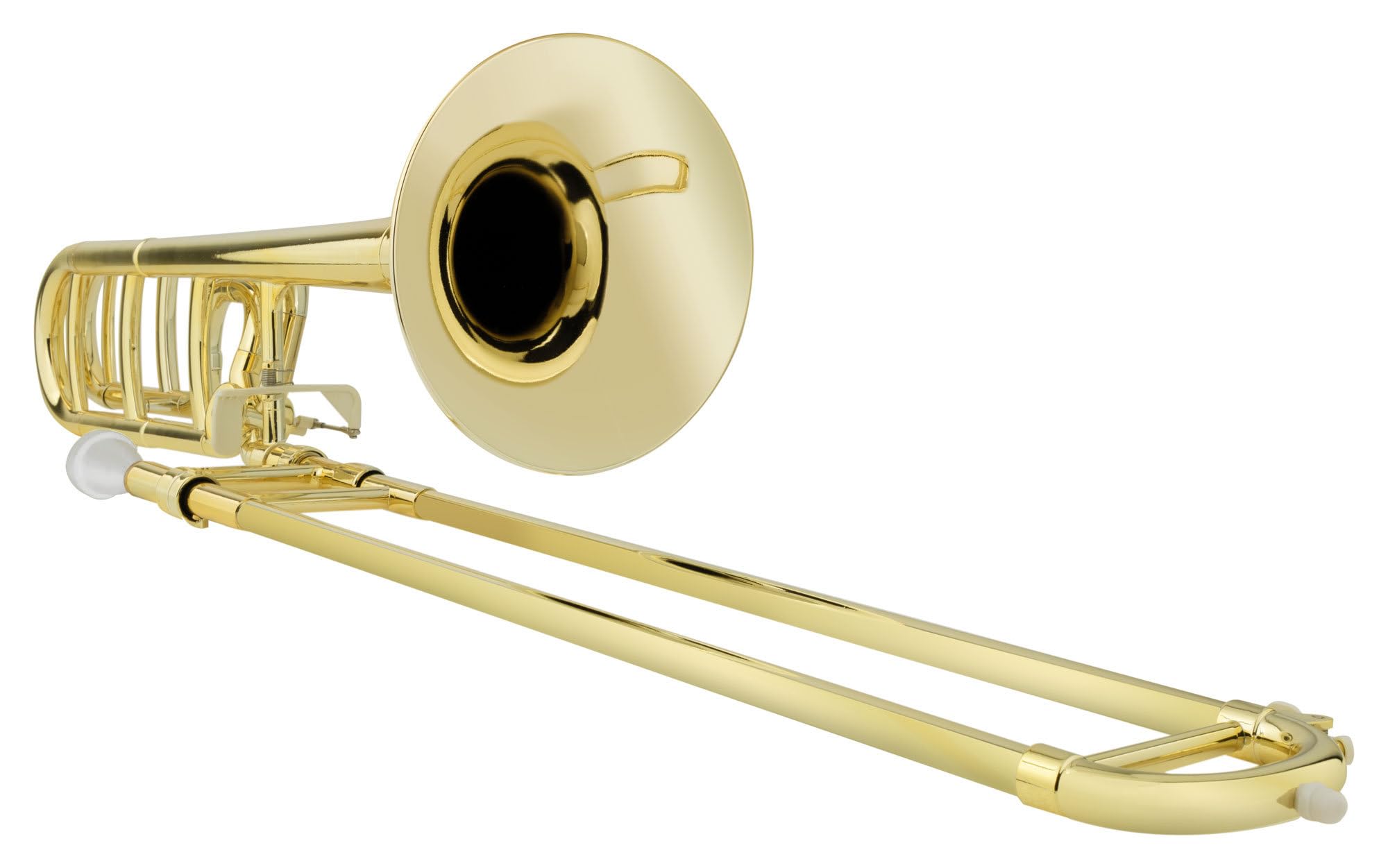 Classic Cantabile MardiBrass ABS Kunststoff Quart-Posaune - Bb/F-Stimmung - Fiberglas-Zug - 850g leicht - Bohrung: 13,9 mm - inkl. Mundstück und Gigbag - gold