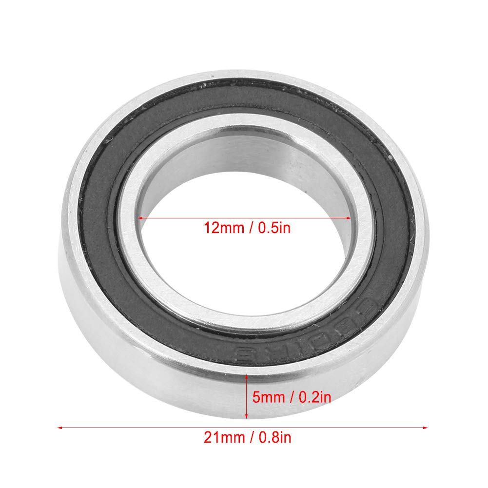 KSTE 10 Roulements à Billes 6801-2RS - 12x21x5 Mm - Étanches Caoutchouc - Pour Appareils électroménagers