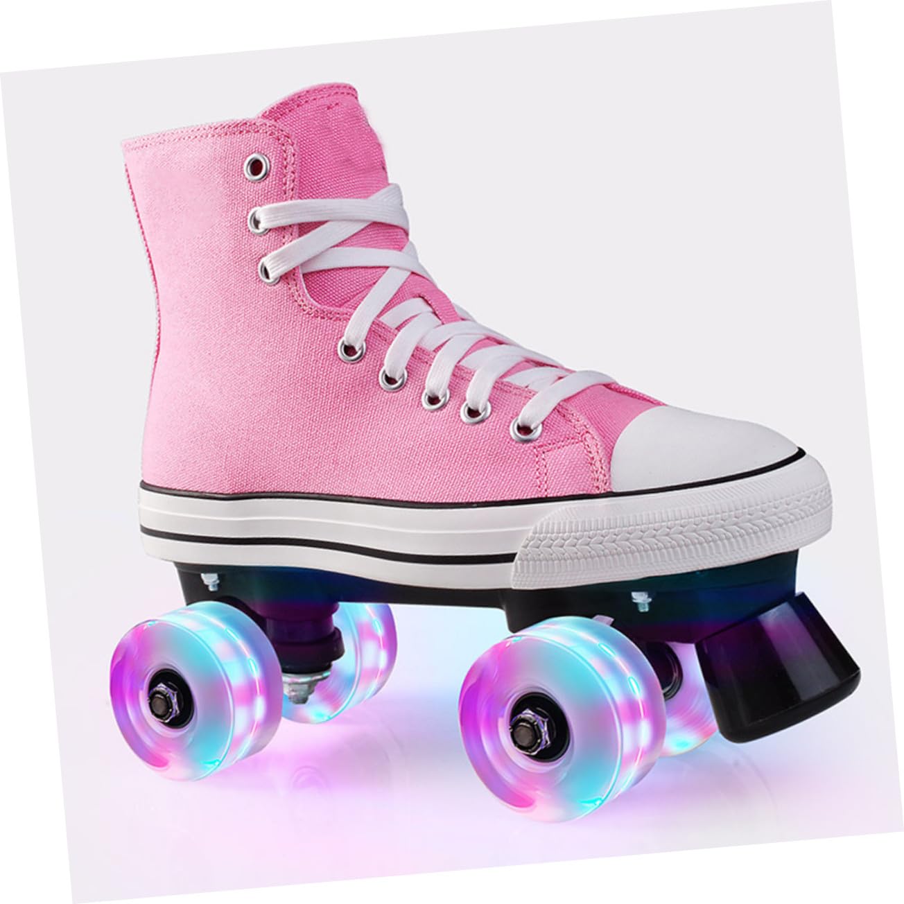 Ruedas Material Pu Resistente Luces Led para Patines de Línea y Base de Soporte para Uso y Superficies al Aire Libre