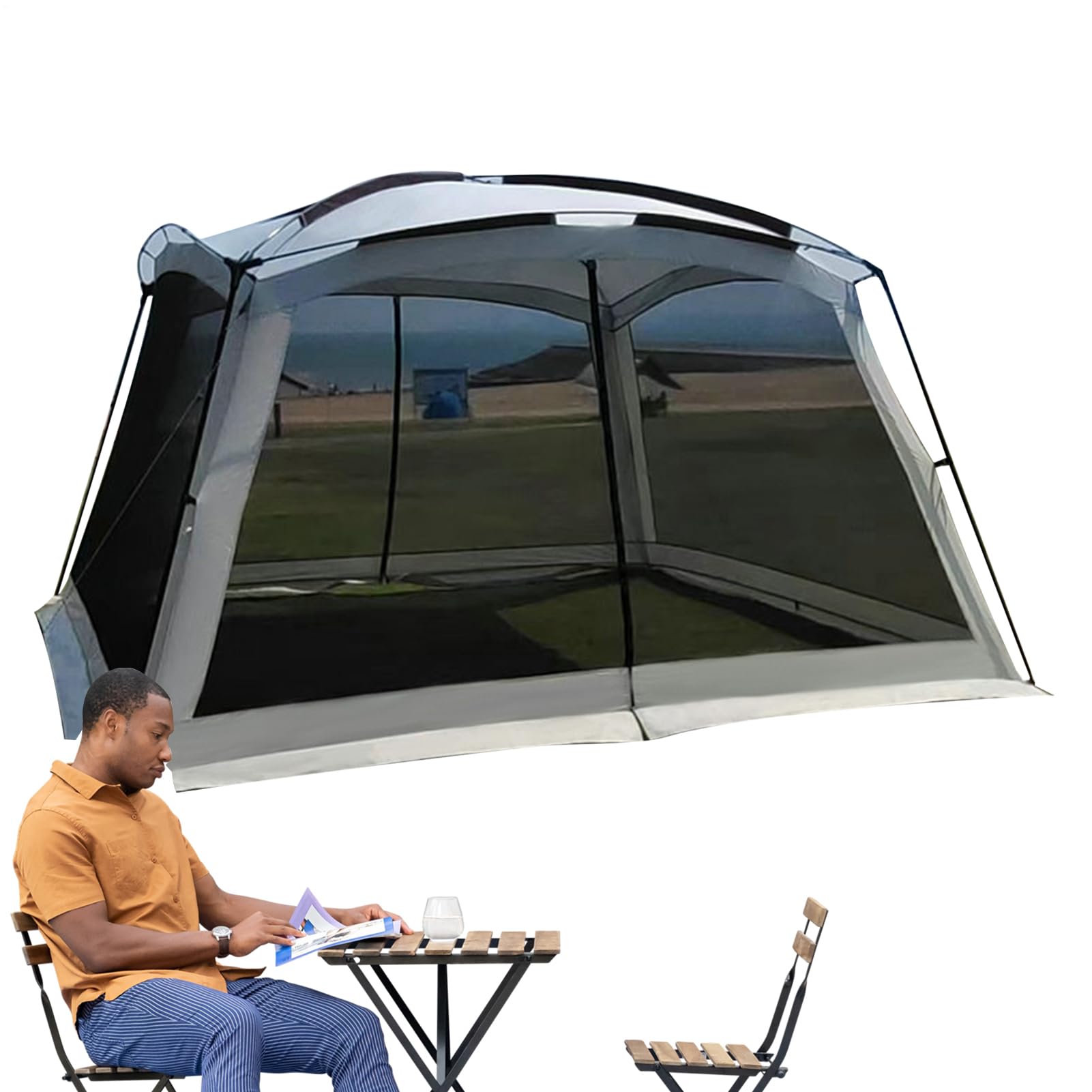Tente de camping anti-UV pour voyage en famille pour éviter chaleur et moustiques