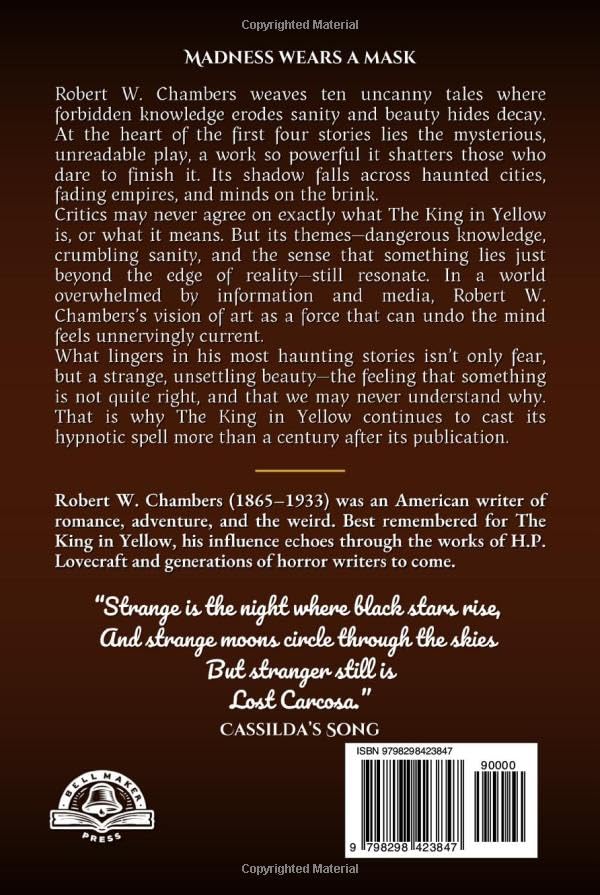 Miniatura 2 de The King in Yellow (Bell Maker Annotated Edition) The Original, Unabridged 1895 Text with Author Biography, Thematic Analysis, Glossary, and