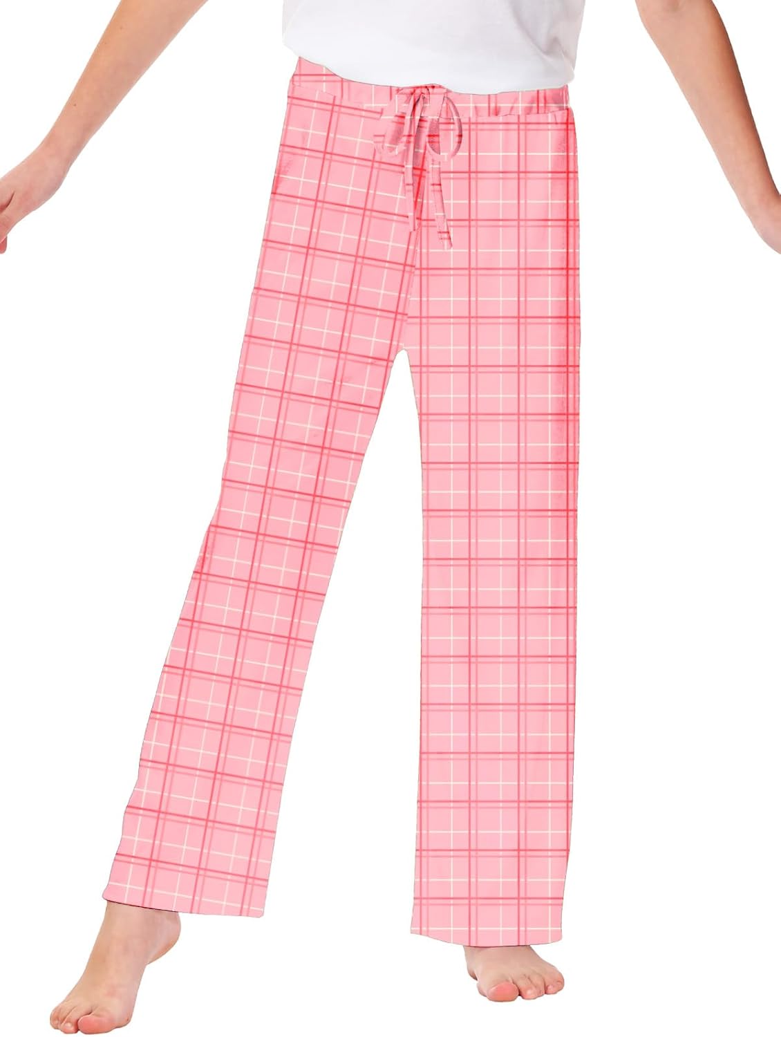 Remimi Girl Boy Plaid Pants Drawstring Summer Casual Loose Bottoms 5-14 Years - Image 6
