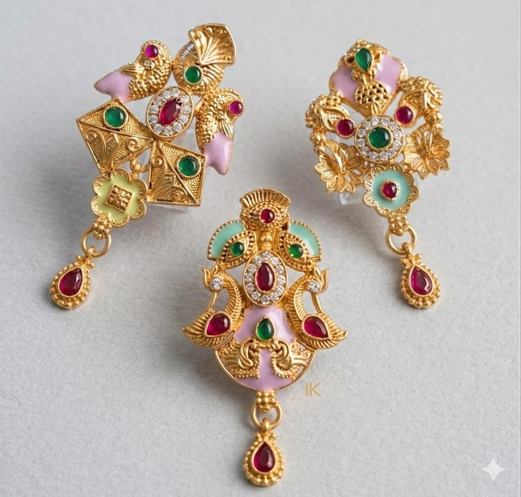 Harishree Enterprise Traditional Indian Wear Golden Color Saree Pin Brooch (1 Piece)-image-17