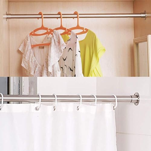 Miniatura 4 de ZLYY 0.866 in  0.8 pulgadas de diámetro para cortina de cortina de ducha, soportes de montaje de brida de barra de cortina plateado satinado