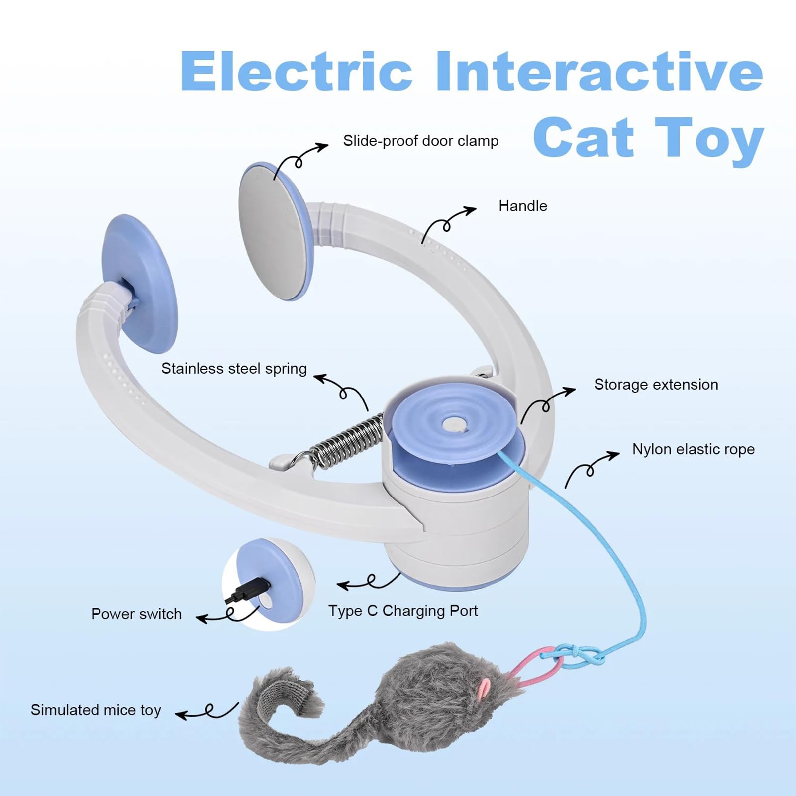 Jouet électrique interactif pour Chat avec télécommande - Jouet Chat interactif,Mouvement Automatique à 360° avec mouvements irréguliers - Rechargeable par USB - pour Les Chats à l'intérieur