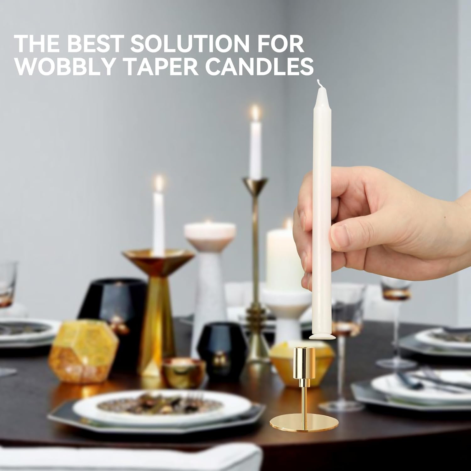 24 Pieces White Adhesive Small Candles, Accessories Candle Wax Dots- Adhesive,Wax Sticky Dots,Candl Accessories (24) - Image 6