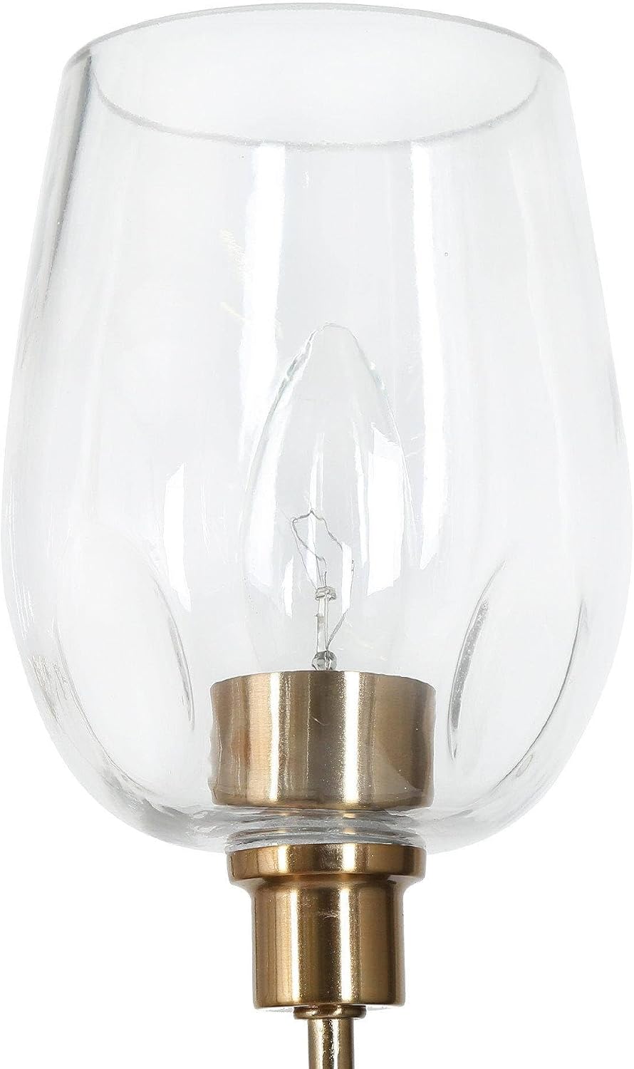 Modern Gold Chandeliers, 5-Light Chandeliers for Dining Room Adjustable Chandelier Light Fixture with Clear Glass for Living Room, Bedroom, Entryway, Plating Brass Finish
