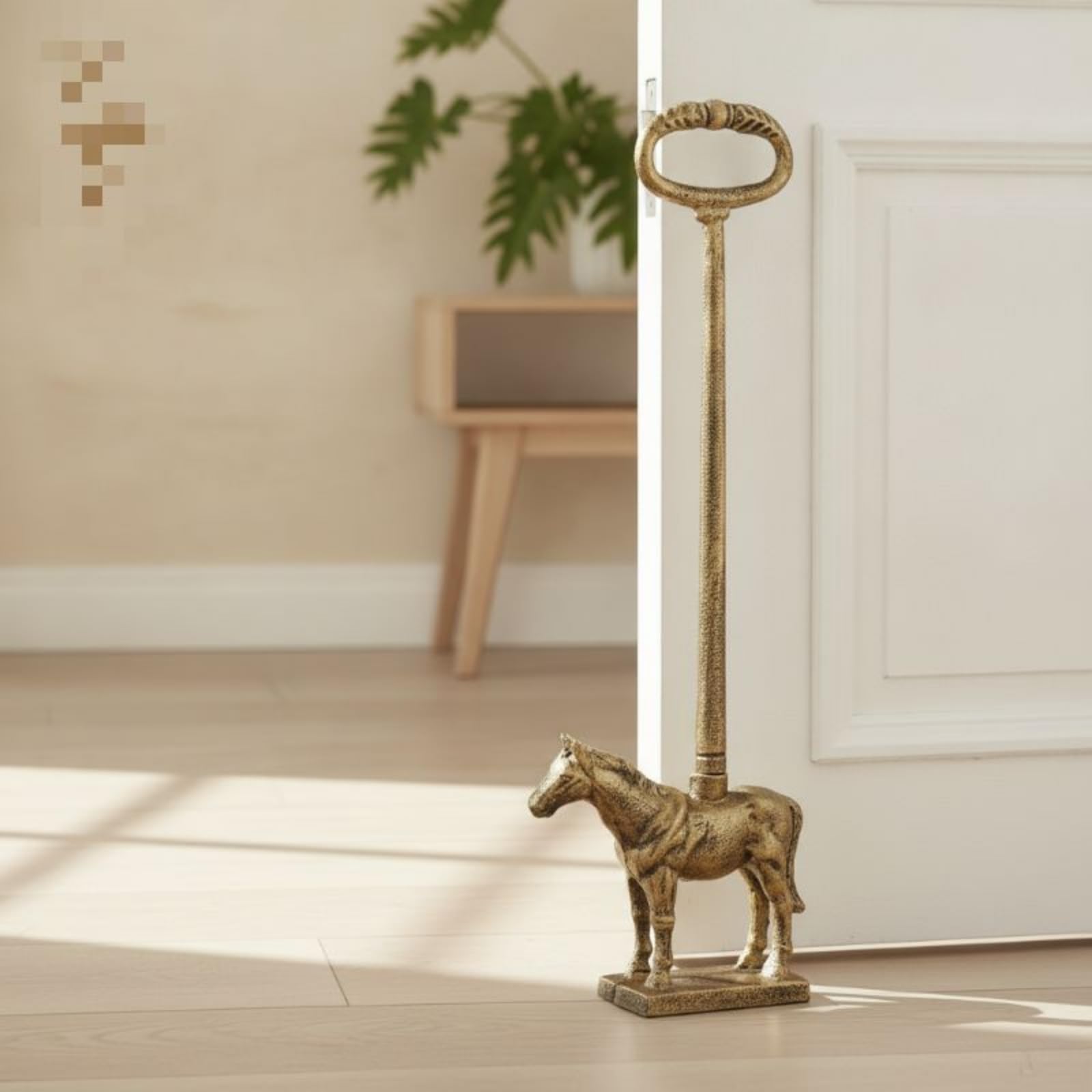 Generic Türstopper Hund Deko Tür Türhalter Vintage Stabil mit Griff Einfacher Transport Schont Türblätter Und Wände für, Amerikanischer Landhausstil, Hund-Türstopper Mit Griff Antik-rustikal