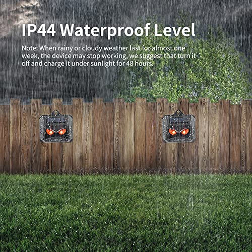 MAGIC CAT 4 Pack Solar Animal Repeller Outdoor, 2024 Nocturnal Animal Predator Deterrent with Red Lights, Waterproof Skunk Deer Coyote Raccoon Squirrel Cat Repellent for Garden Yard Farm Chicken Coop - Image 6