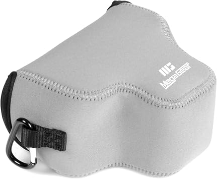 MegaGear Neoprene Camera Case for Canon EOS R100 18-45mm- Stylish and Protective Digital Photography Bag - Gray