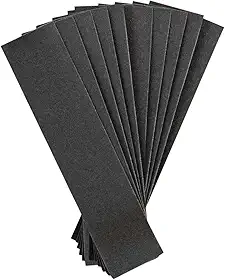 Fitas Antiderrapantes para Pisos e Escadas, 10 Peças, 22cm x 5cm, Preta