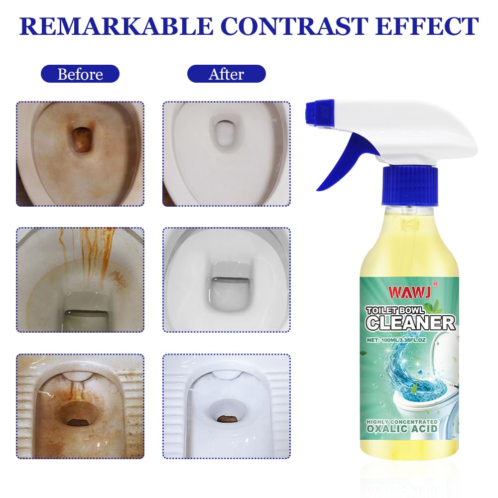 Detergente per la tazza del water, Detergente per WC in Acido ossalico, Rimozione delle urine extra forte, Detergente per WC e schiuma, rimozione del calcare contro calcare e sporco