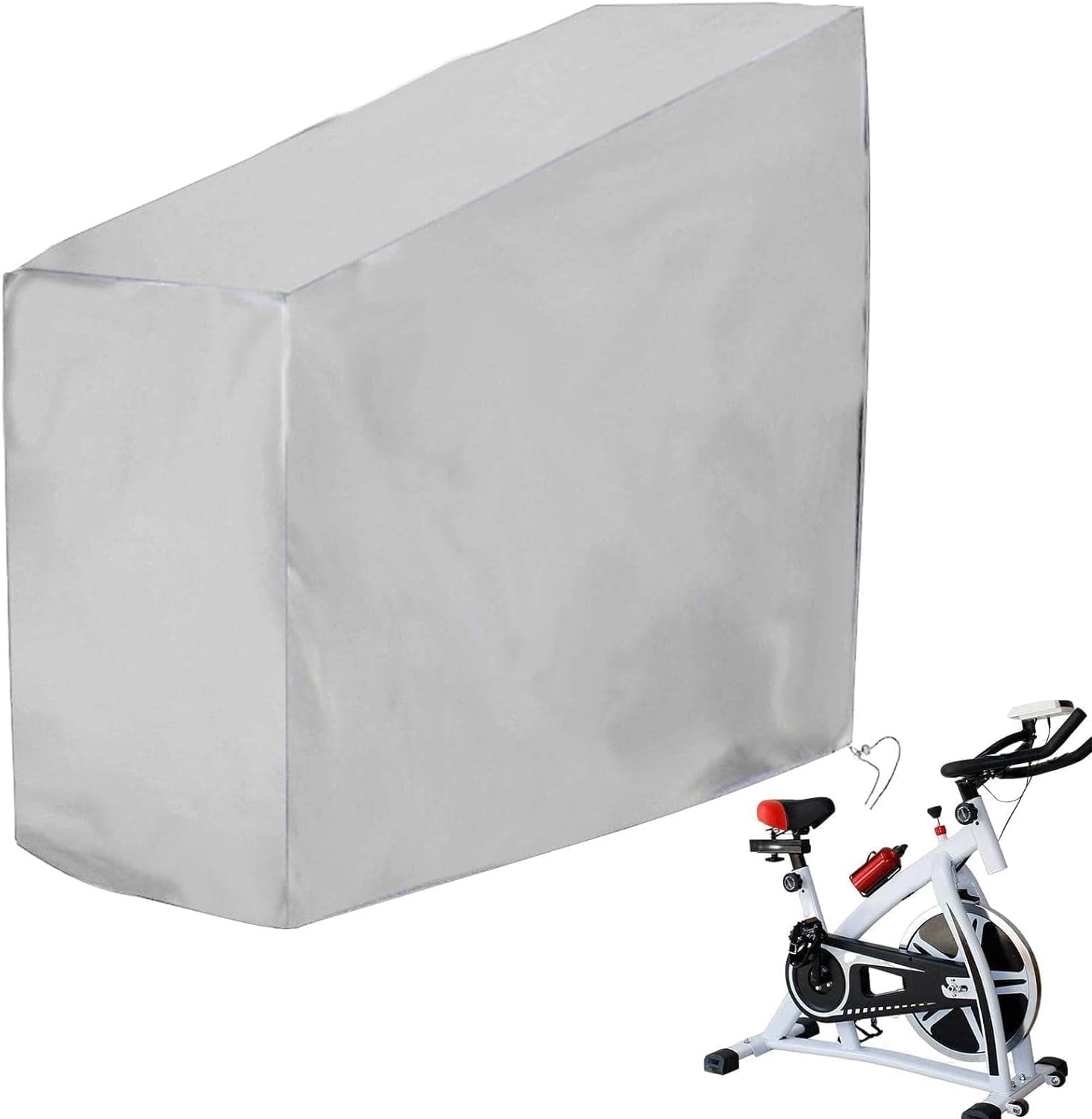 Pokrowiec Na Rower Treningowy Oxford Wodoodporny Pokrowiec Ochronny Na Rower Stacjonarny Do Roweru Treningowego Indoor Spinning Bike, Silver
