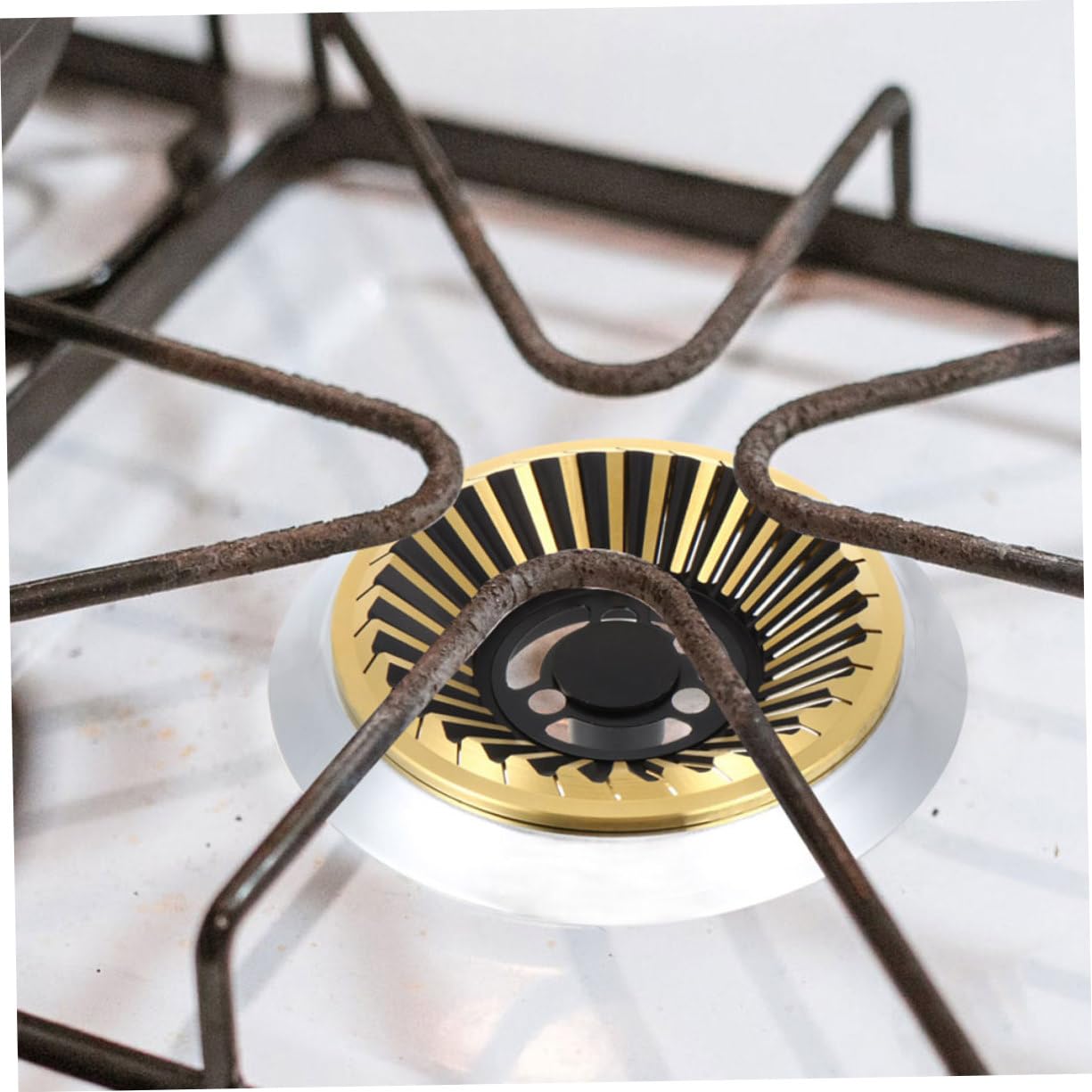 Mikikit 2 Pezzi Wok Ghisa per Piano Gas Spargifiamma Inossidabile Diffusore Calore per Elettriche Facilita e Superficie