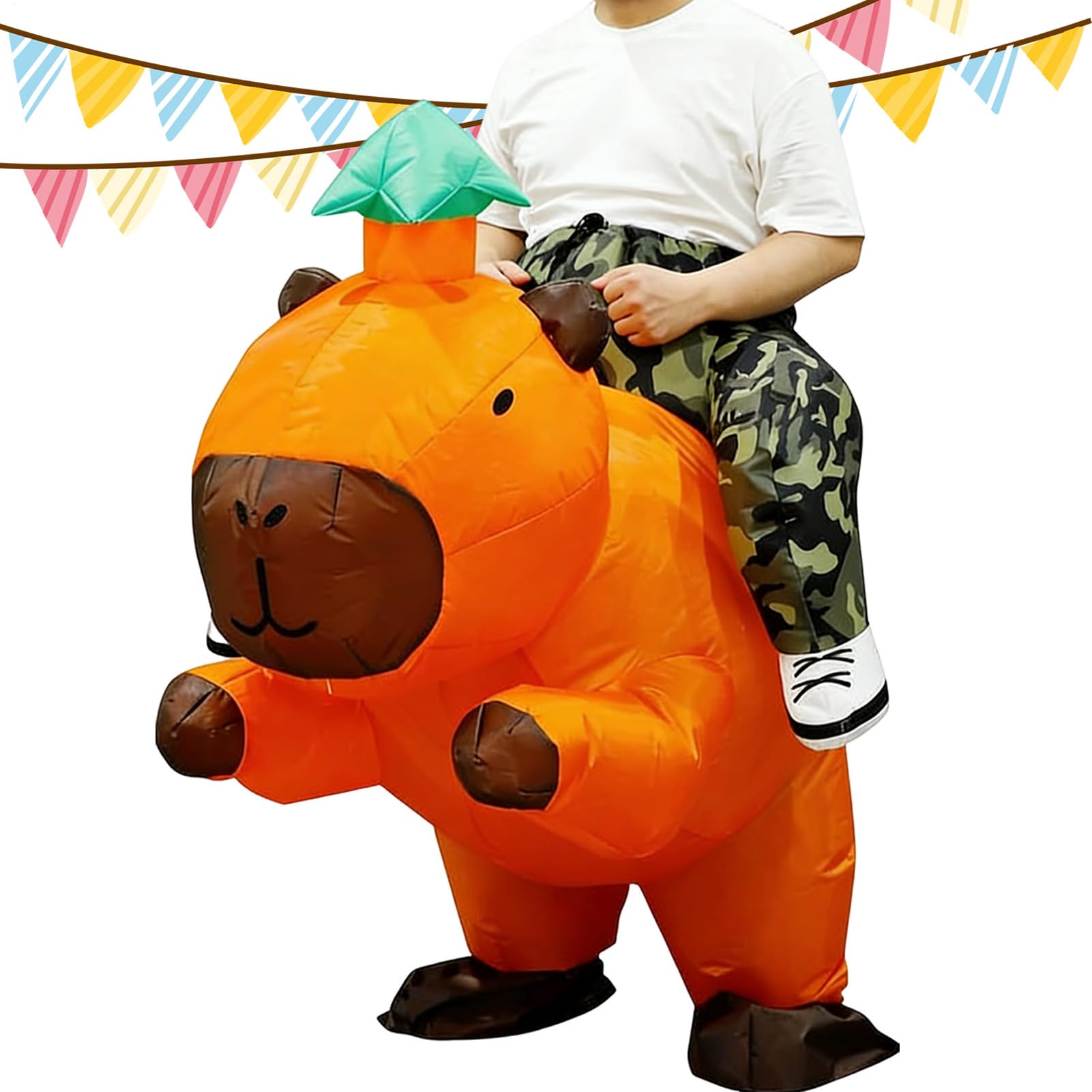 Nadmuchiwany Kostium Kapibary Dla Dorosłych Zabawne Nadmuchiwane Przebranie | Cosplay Kostium Kapibary Do Jazdy Dla Halloween Szkolne Występy Karnawał Urodziny Święto Tematyczna Imprez