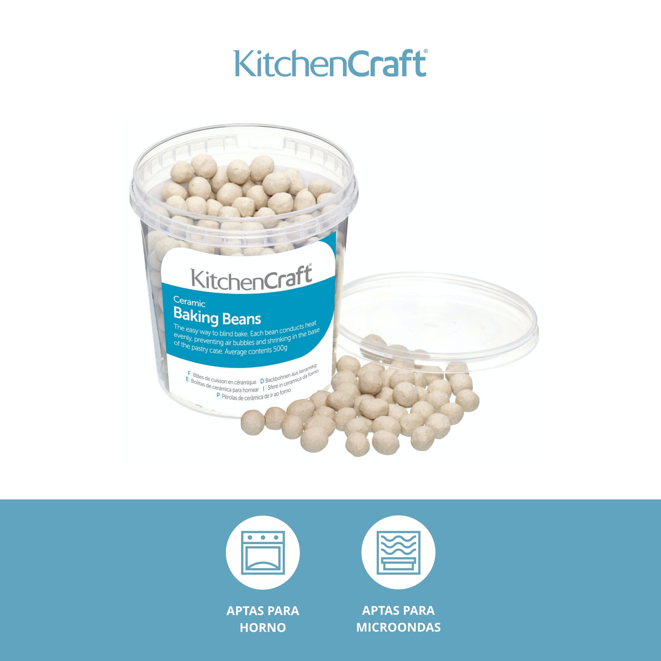 Kitchen Craft Bolitas de cerámica para hornear masas, 500 g