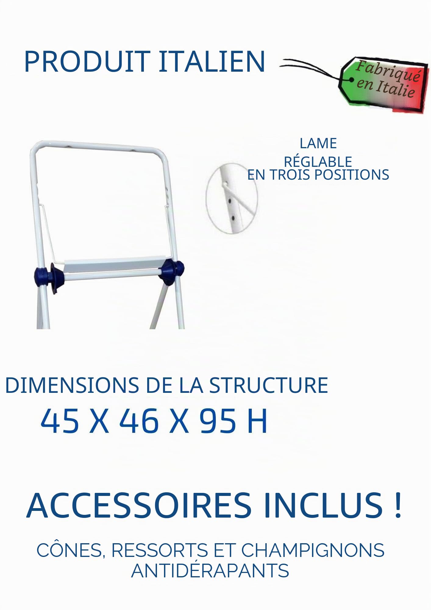 Distributeur de Bobine Papier Industriel sur Pied en Acier Peint, Support Rouleau essuie-Tout pour Atelier Cuisine entrepôt Laboratoire 48x94 cm