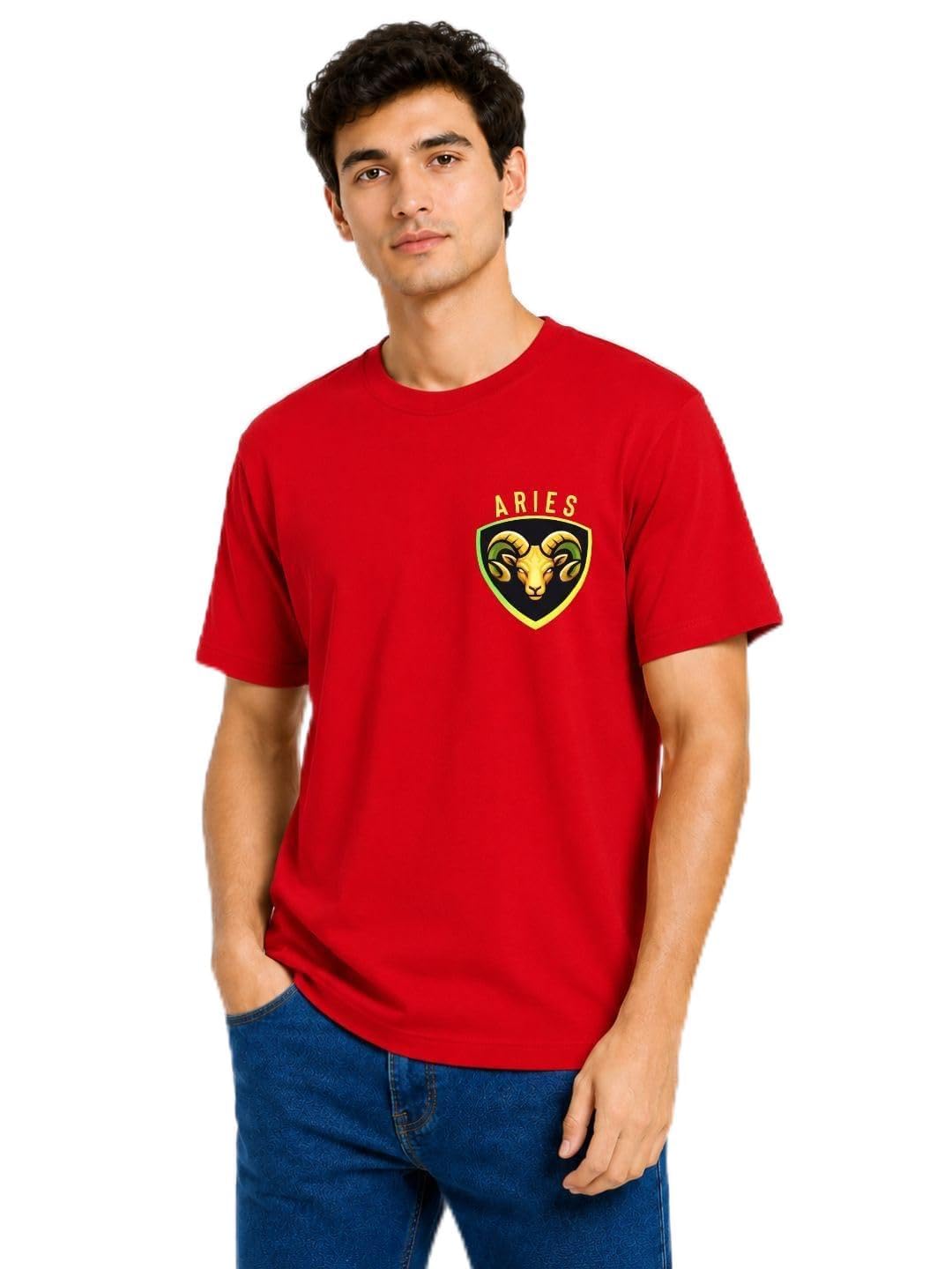 Cotton Men's Tshirt- Aries Sunsign-image-34
