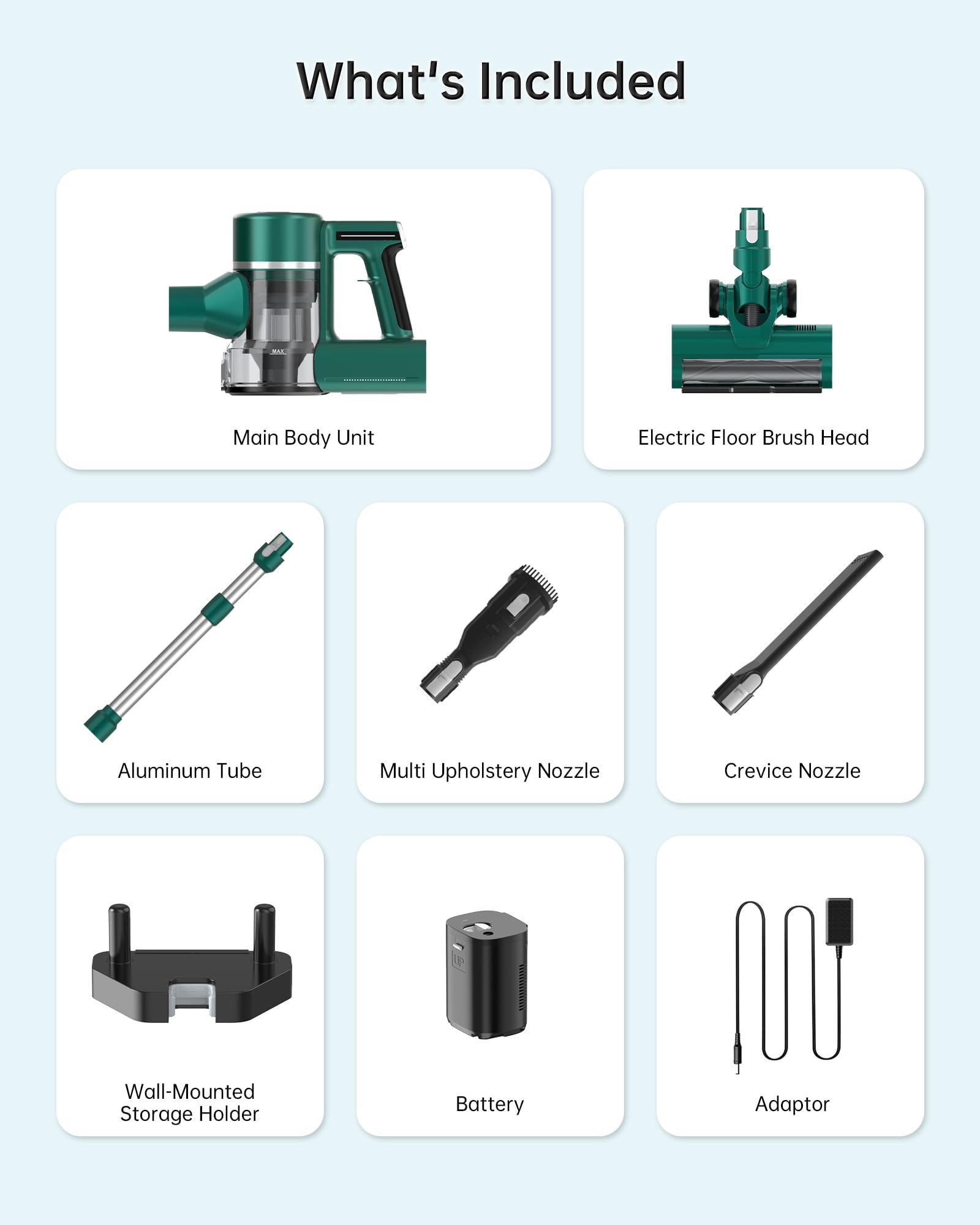 Cordless Vacuum Cleaners for Home, 400W/30Kpa/45M Stick Vacuum Cordless Rechargeable Battery, LED Display Multi Anti-Tangle Brush Handheld Washable for Carpet/Hard Floor/Car/Pet