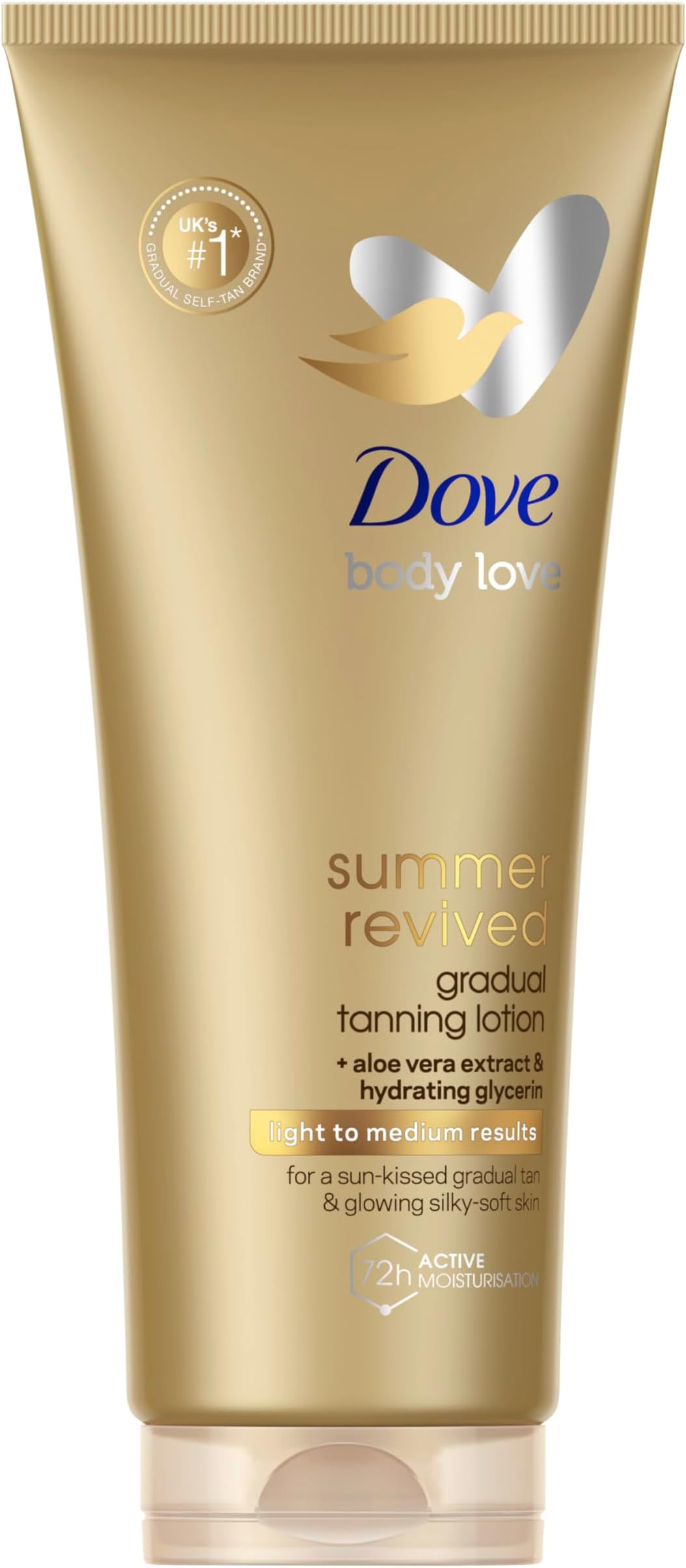 Dove Light to Medium Self Tan Lotion 1 Gradual Tan Lotion For Sun-Kissed Skin Tanning Lotion For All Skin Types 200 ml