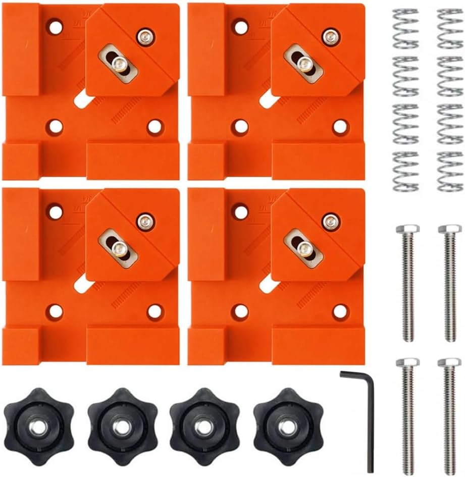 Set Of 4 Accuracy Wood Clamps Box Joint Clamping Systems Handheld Clamp For Cabinet Assembly Square Corner Alignment