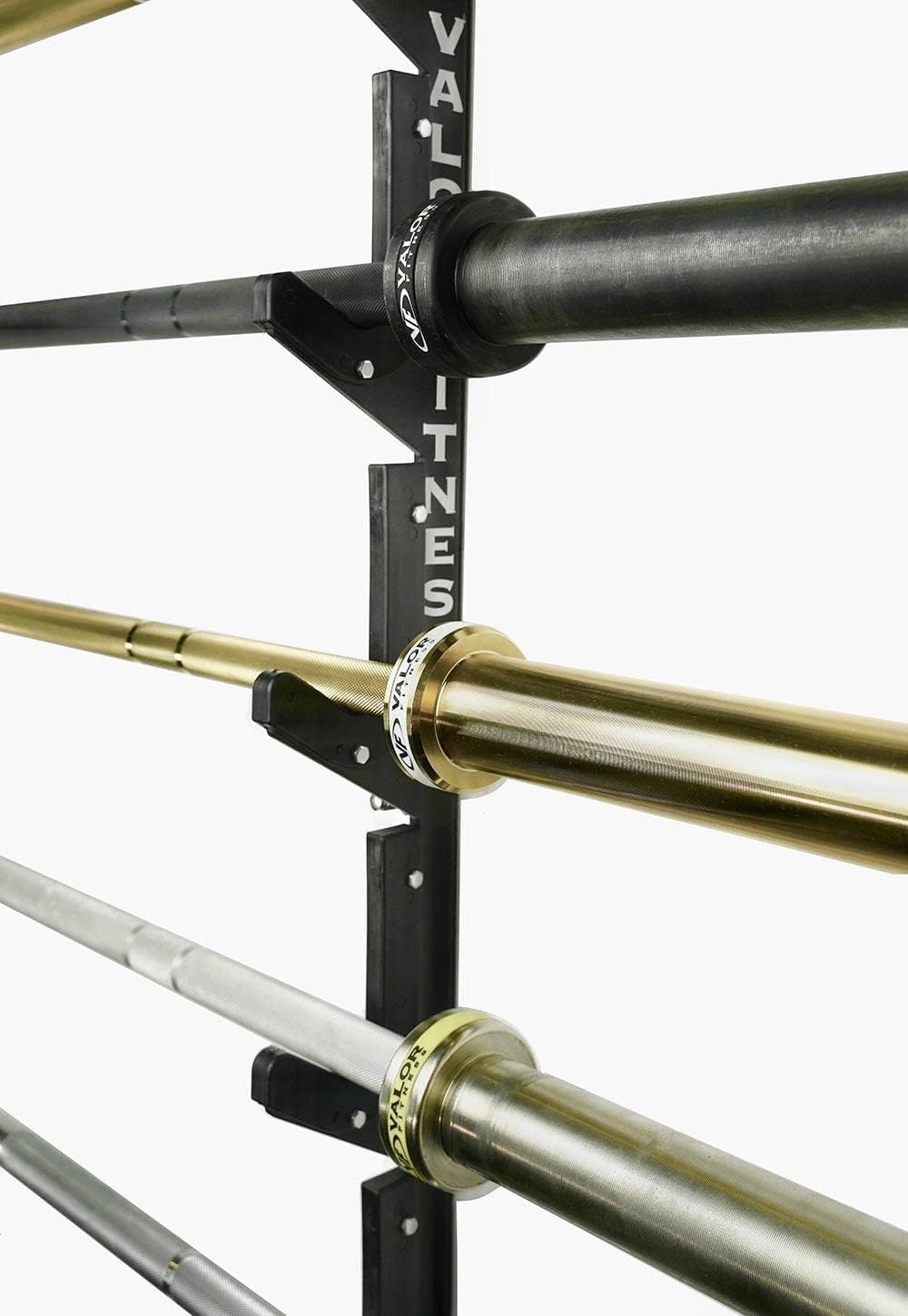 Valor Fitness Horizontal Wall Mounted Olympic Barbell Storage Racks 6 & 8 Bar Gun Rack