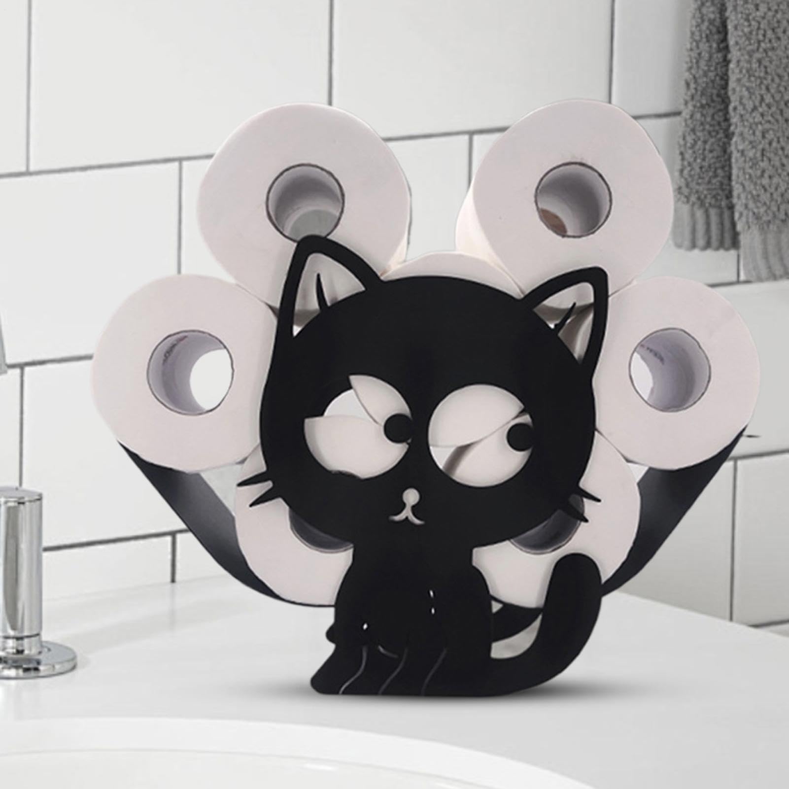 Portavasos de Papel Decorativo Escultura Decorativa de Metal con Forma de | Soporte para Rollo de Cocina Para Cocina Baño Encimera Apartamento Hogar