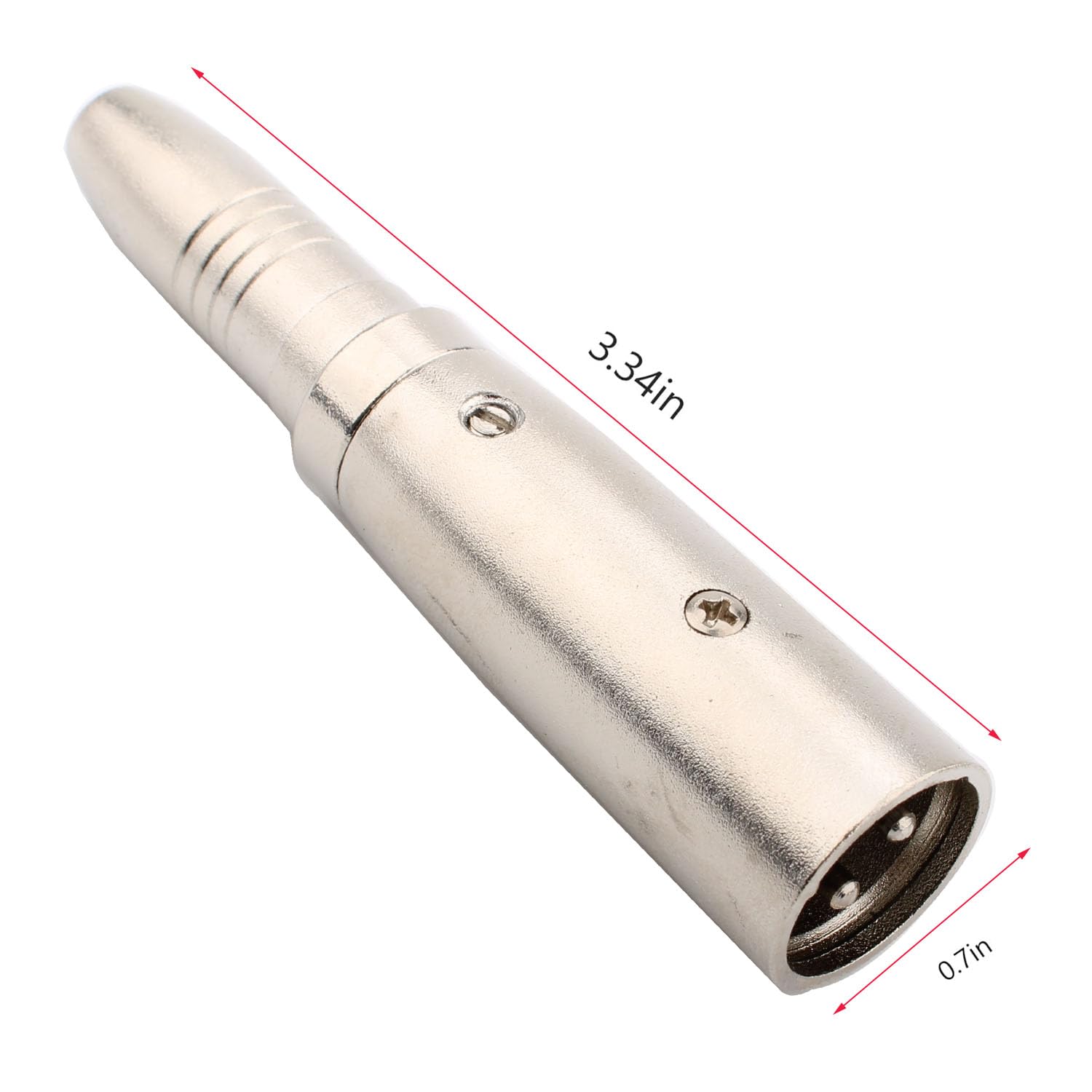 VISSQH 2 pcs XLR Male to 6.35mm Female Adapter & XLR Female to 6.35mm Male Adapter,for Microphones,Amplifiers,etc - Image 2