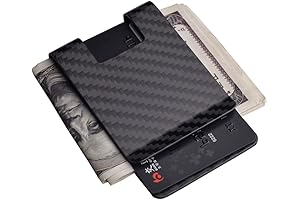 Carbon Fiber Minimalist Wallet Credit and Business Card Holder with RFID Blocking