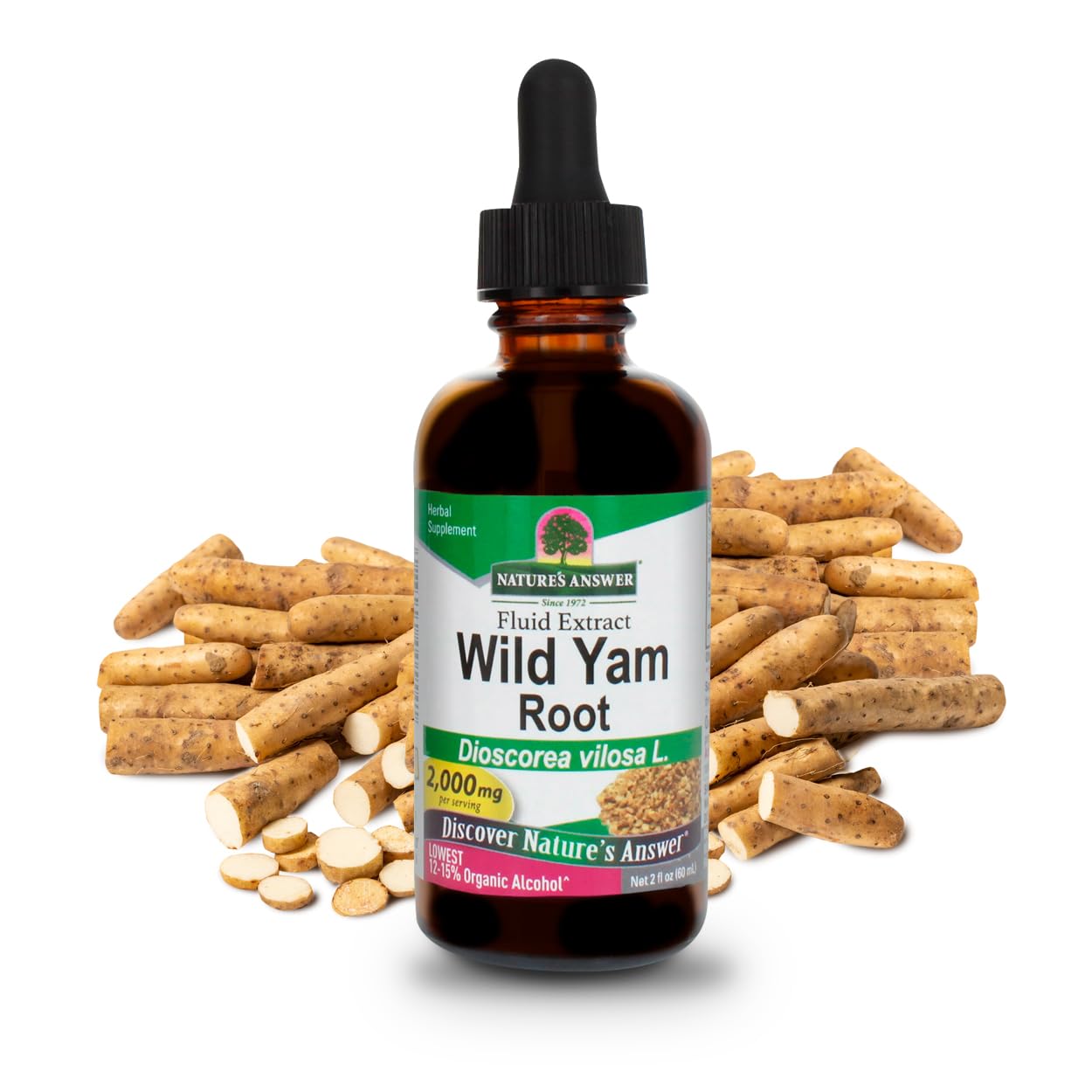 Amazon.com: Nature's Answer Wild Yam Root with Organic Alcohol, 2