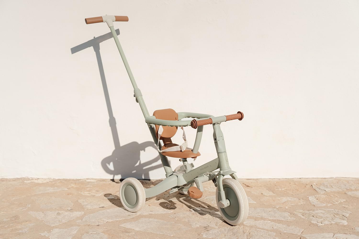 Little Dutch 4-in-1 Dreirad mit Schubstange Laufrad - grün