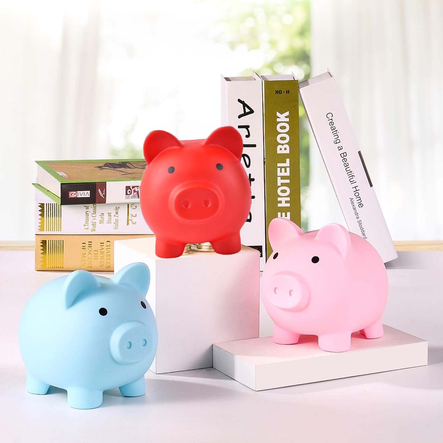 Spaarpot Varken PiggyBank (groen en roze