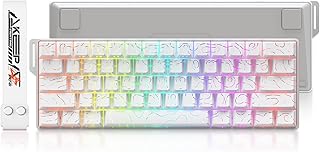 DAREU COOL60 Tastiera meccanica magnetica 8K Hz Rapid Trigger, tastiera con cavo 60% con tasti trasparenti, 15 modalità RG…