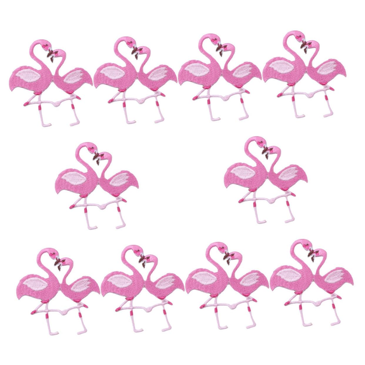 Uonlytech 5 series Parche Bordado Con Diseño De Dibujos Animados Parches Para Ropa Con Agujeros Parche De Flamenco Parche Pequeño Para Planchar Parches Para Ropa Parches 10 piezas x 5