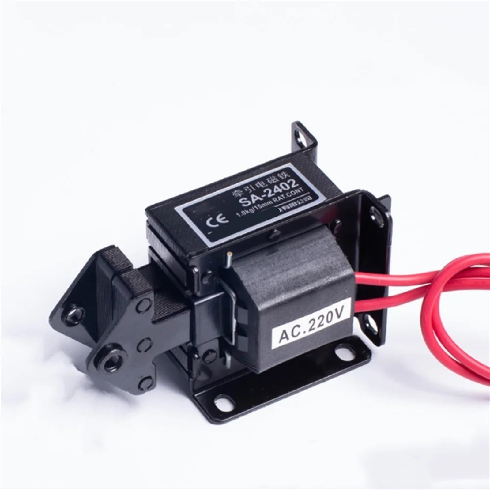 SA-2402 AC 220V/110V 1,0kg 15mm Circuito controllato AC Solenoide Magnete di trazione Elettromagnete 1 pz(AC 220V)