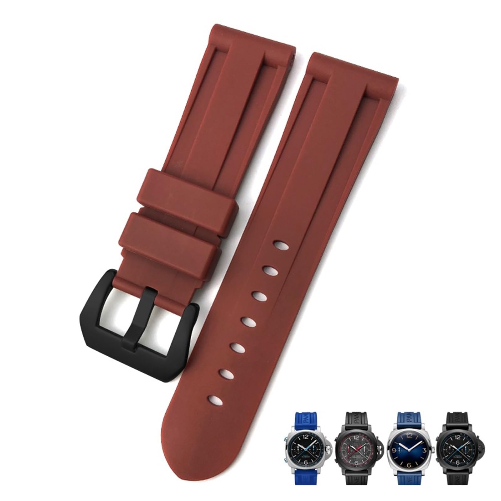 Cinturino in gomma per orologio da 22 mm, 24 mm, 26 mm, per Panerai SUBMERSIBLE, cinturino sportivo impermeabile colorato mimetico