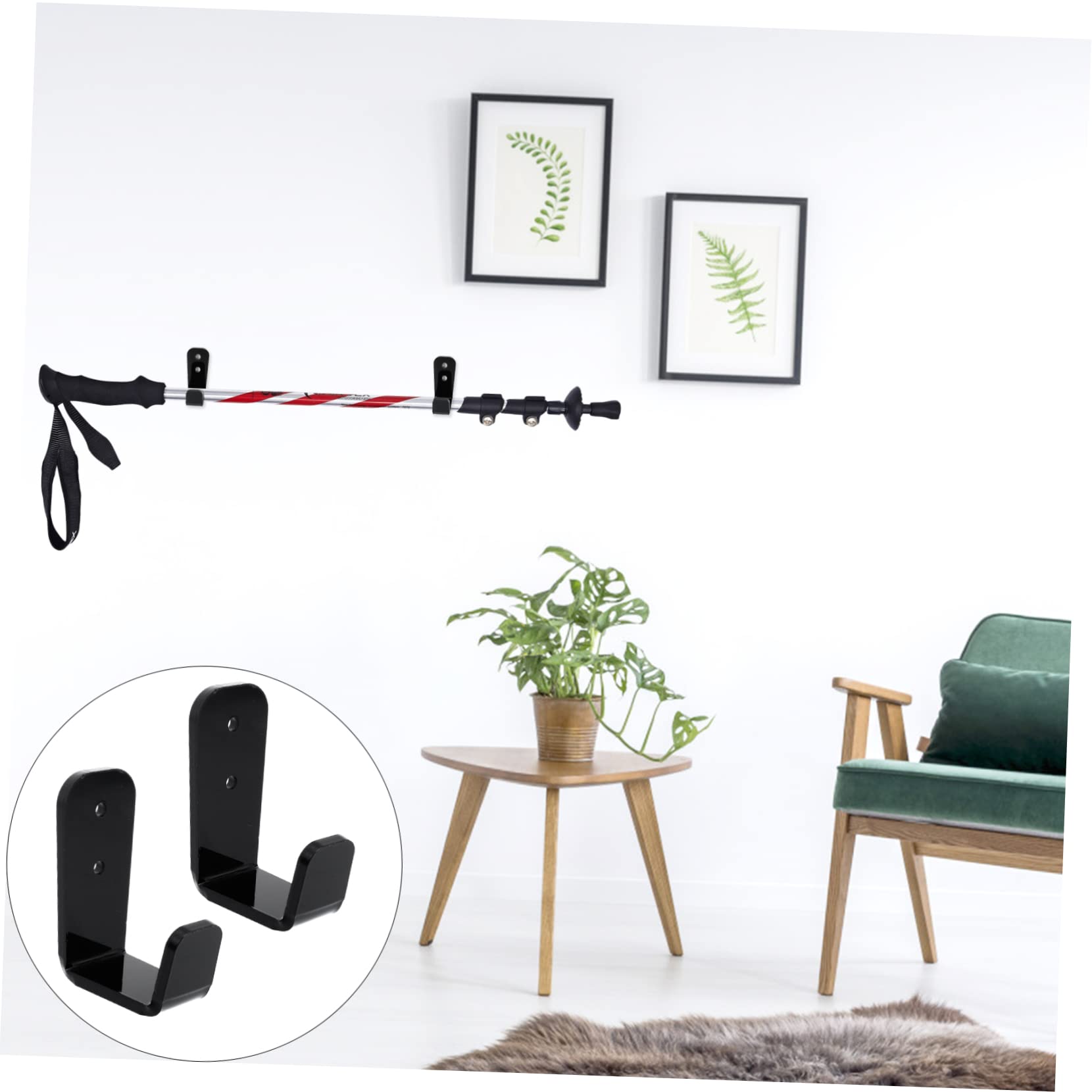 Mipcase rastrelliera per mazze da hockey aste kit sciolina per snowboard ghiaccio In piedi bastoni supporti sospesi multiuso rastrelliere per mazze da hockey da parete Acrilico Black