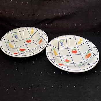 quadrifoglio フルーツ柄　深皿　イタリア製　6枚セット Amazon | クアドリフォリオ フルーツ柄 深皿 2枚 イタリア製