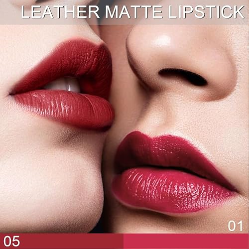 Miniatura 6 de evpct Juego de 3 lápices labiales para mujeres, impermeables, de larga duración, 24 horas, color morado y rojo oscuro, malva, terciopelo sedoso, 24