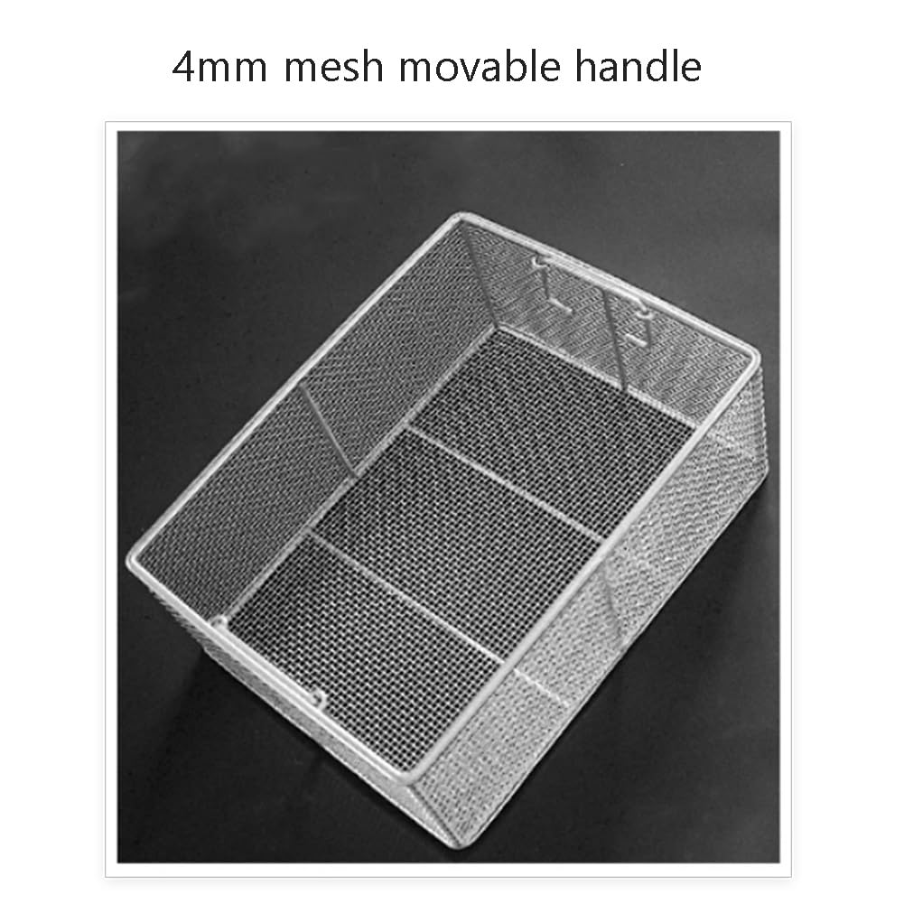 Vassoio di sterilizzazione per strumenti, in acciaio inox 304, cestino forato per uso medico e chirurgico, 30 x 20 x 15 cm