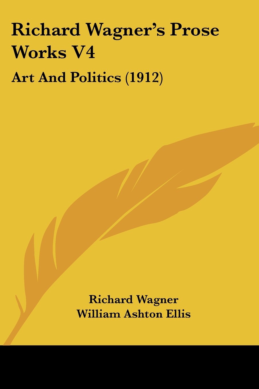 Richard Wagner's Prose Works V4: Art And Politics (1912)