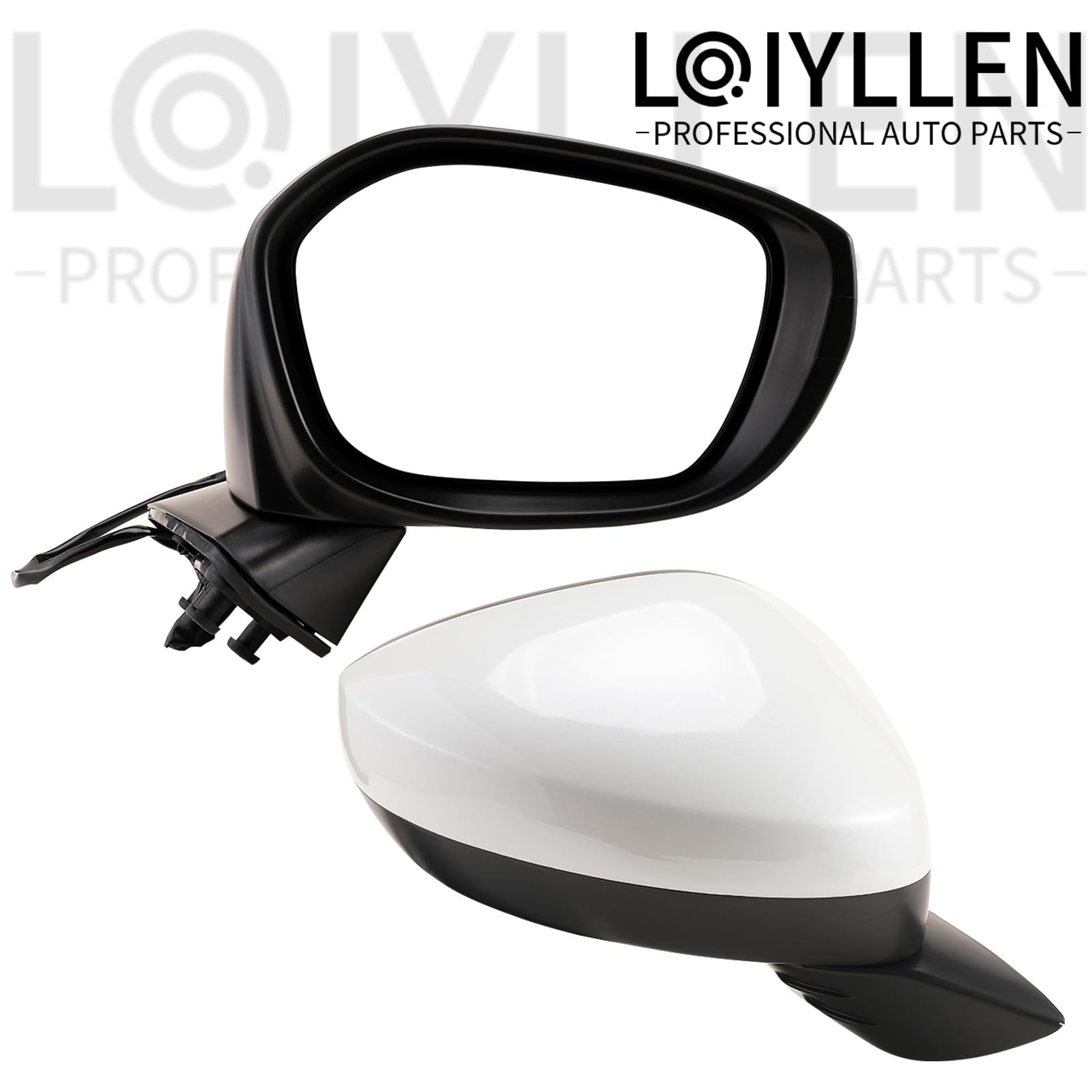 Espejo Retrovisor Lateral Derecho Pintado Negro Para Honda Civic 2022-2023 – Fijación Atornillada, Sin Calefacción, 3 Pines