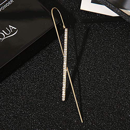 Ear Wrap Crawler Hook Earrings - Ear Cuff Crawler Hook Earrings For Women And Teen Girls, 14K Gold Plating Cartilage Earrings Set Hypoallergenic #TOP3