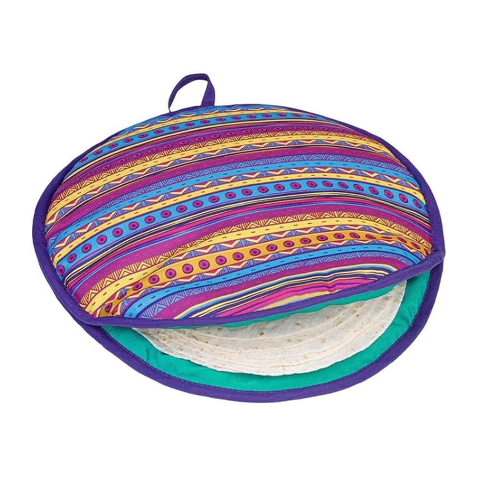 IJSDNVJNDX Microwaveable Fabric Tortilla Heater Pouch(12 Inch, Multicolor)- Tortilla Warmer Pouch to Keep Wrappers Soft& Warm